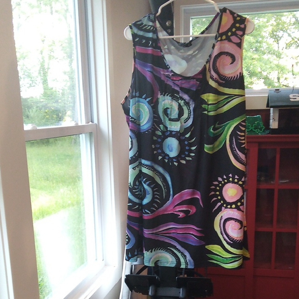 Lily Pink and Blue Graphic Tank Top